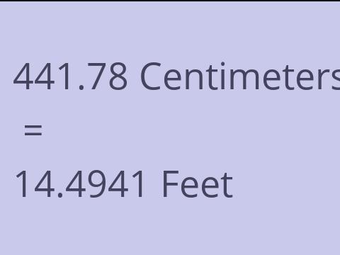 441.78 CM TO FEET