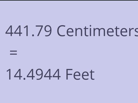 441.79 CM TO FEET