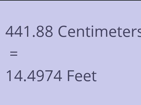 441.88 CM TO FEET