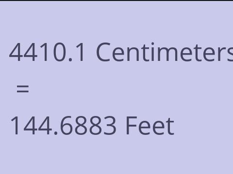 4410.1 CM TO FEET