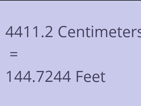 4411.2 CM TO FEET