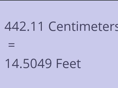 442.11 CM TO FEET