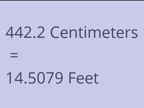 442.2 CM TO FEET