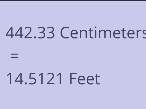 442.33 CM TO FEET