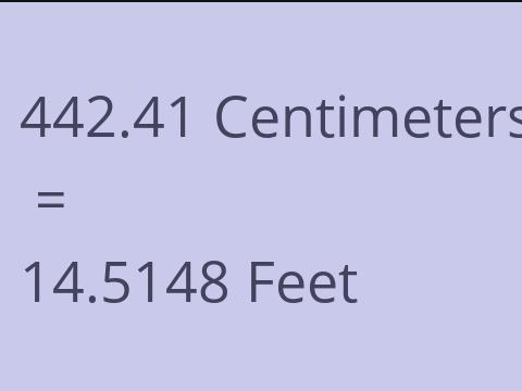 442.41 CM TO FEET