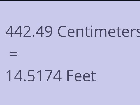 442.49 CM TO FEET