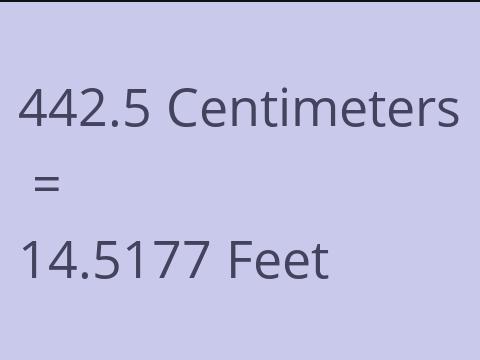 442.5 CM TO FEET