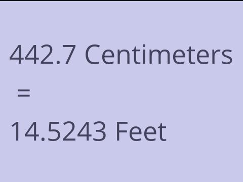 442.7 CM TO FEET