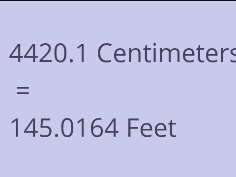4420.1 CM TO FEET