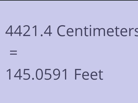 4421.4 CM TO FEET