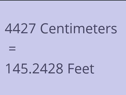 4427 CM TO FEET