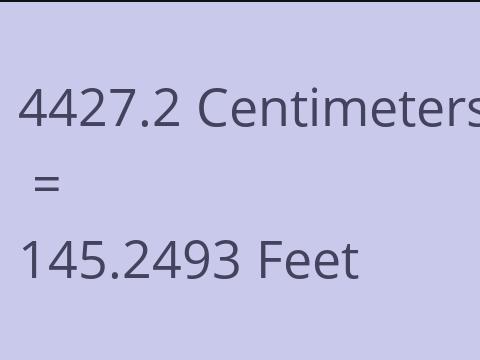 4427.2 CM TO FEET