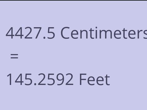 4427.5 CM TO FEET