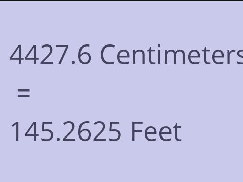 4427.6 CM TO FEET