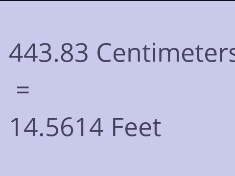 443.83 CM TO FEET