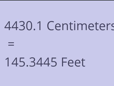4430.1 CM TO FEET