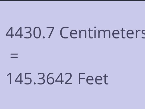 4430.7 CM TO FEET