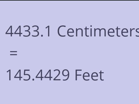 4433.1 CM TO FEET