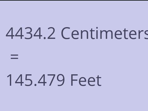 4434.2 CM TO FEET