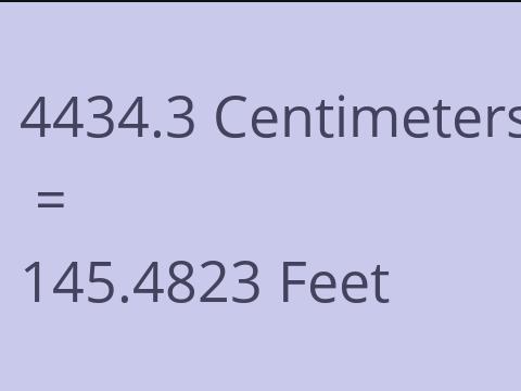4434.3 CM TO FEET