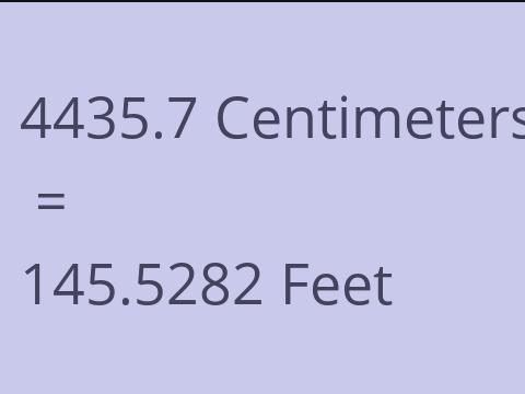 4435.7 CM TO FEET