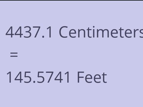 4437.1 CM TO FEET