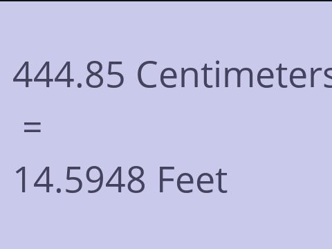 444.85 CM TO FEET