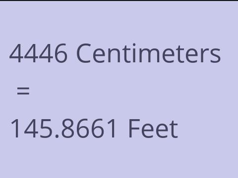 4446 CM TO FEET