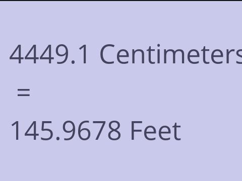 4449.1 CM TO FEET
