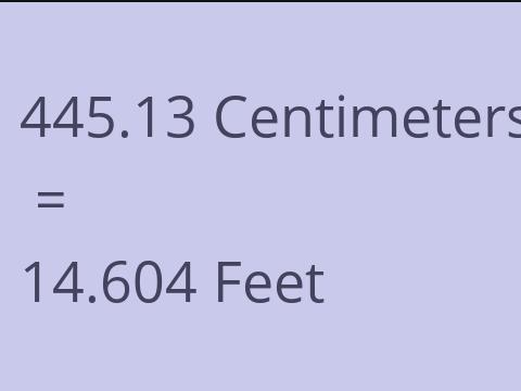 445.13 CM TO FEET