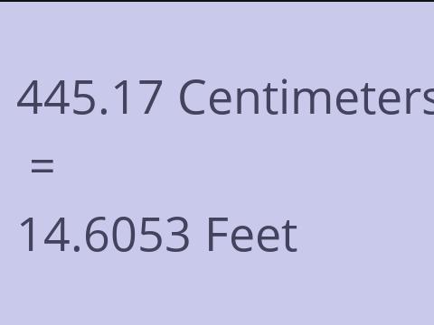 445.17 CM TO FEET