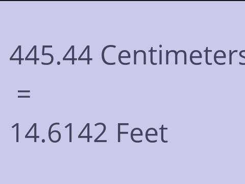 445.44 CM TO FEET