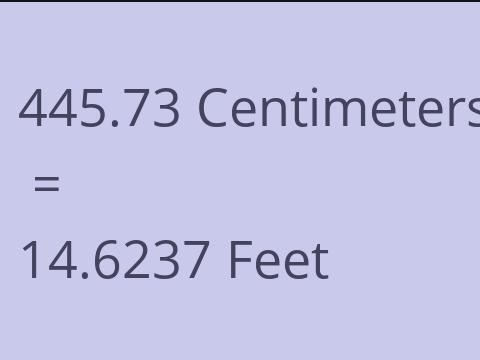 445.73 CM TO FEET