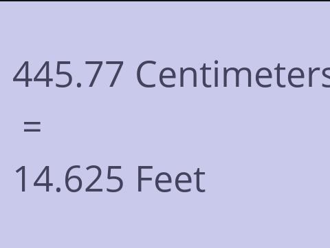 445.77 CM TO FEET