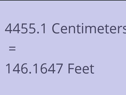 4455.1 CM TO FEET