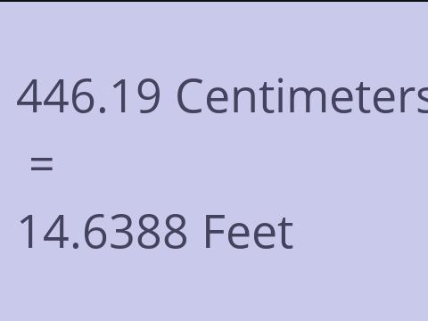 446.19 CM TO FEET