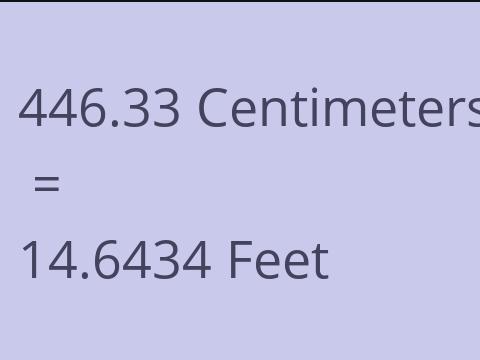 446.33 CM TO FEET