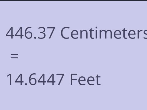 446.37 CM TO FEET