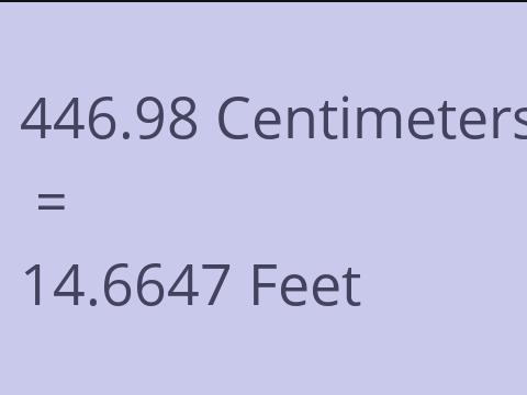 446.98 CM TO FEET