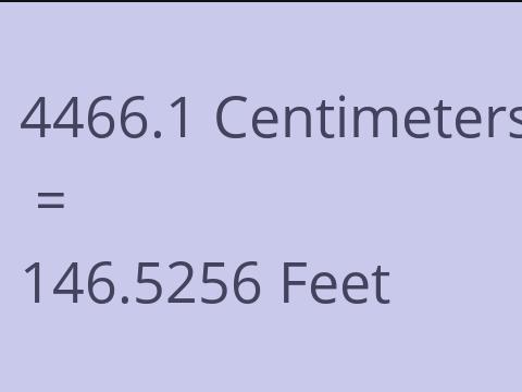 4466.1 CM TO FEET