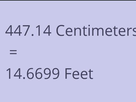 447.14 CM TO FEET