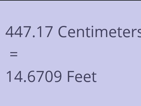 447.17 CM TO FEET