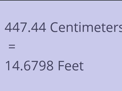 447.44 CM TO FEET