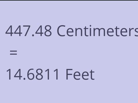 447.48 CM TO FEET