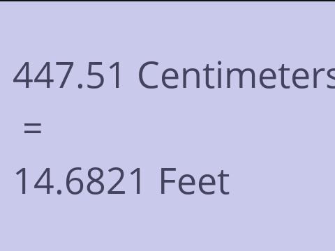 447.51 CM TO FEET