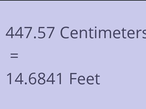 447.57 CM TO FEET