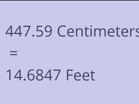 447.59 CM TO FEET