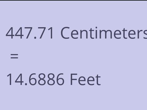 447.71 CM TO FEET