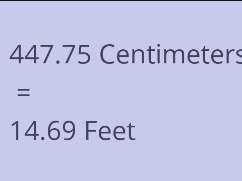 447.75 CM TO FEET