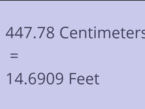 447.78 CM TO FEET